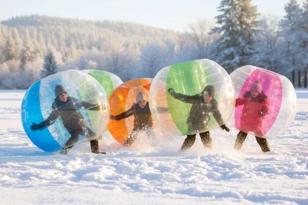 Bumper Ball Zimą - Bezpieczna Zabawa na Śniegu