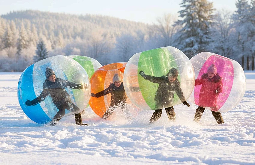 Bumper Ball Zimą - Bezpieczna Zabawa na Śniegu